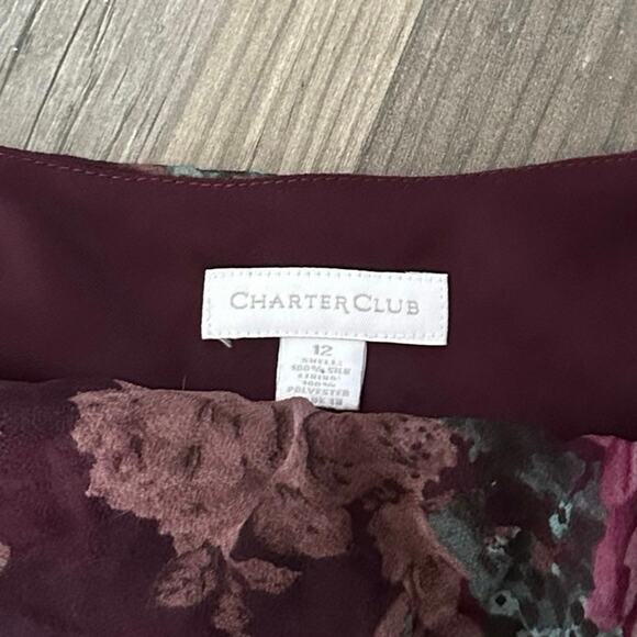 charter club vintage purple floral maxi dress - Picture 4 of 4